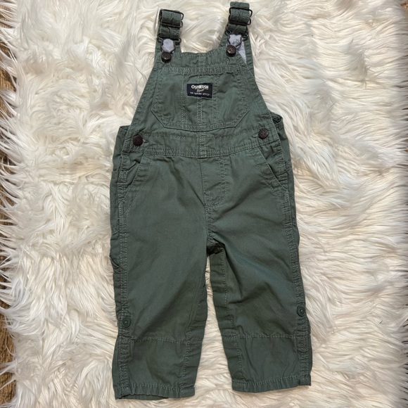 OshKosh B'gosh Other - OshKosh B'gosh Baby Boy Olive Green Overalls Size 12 Months Gently used